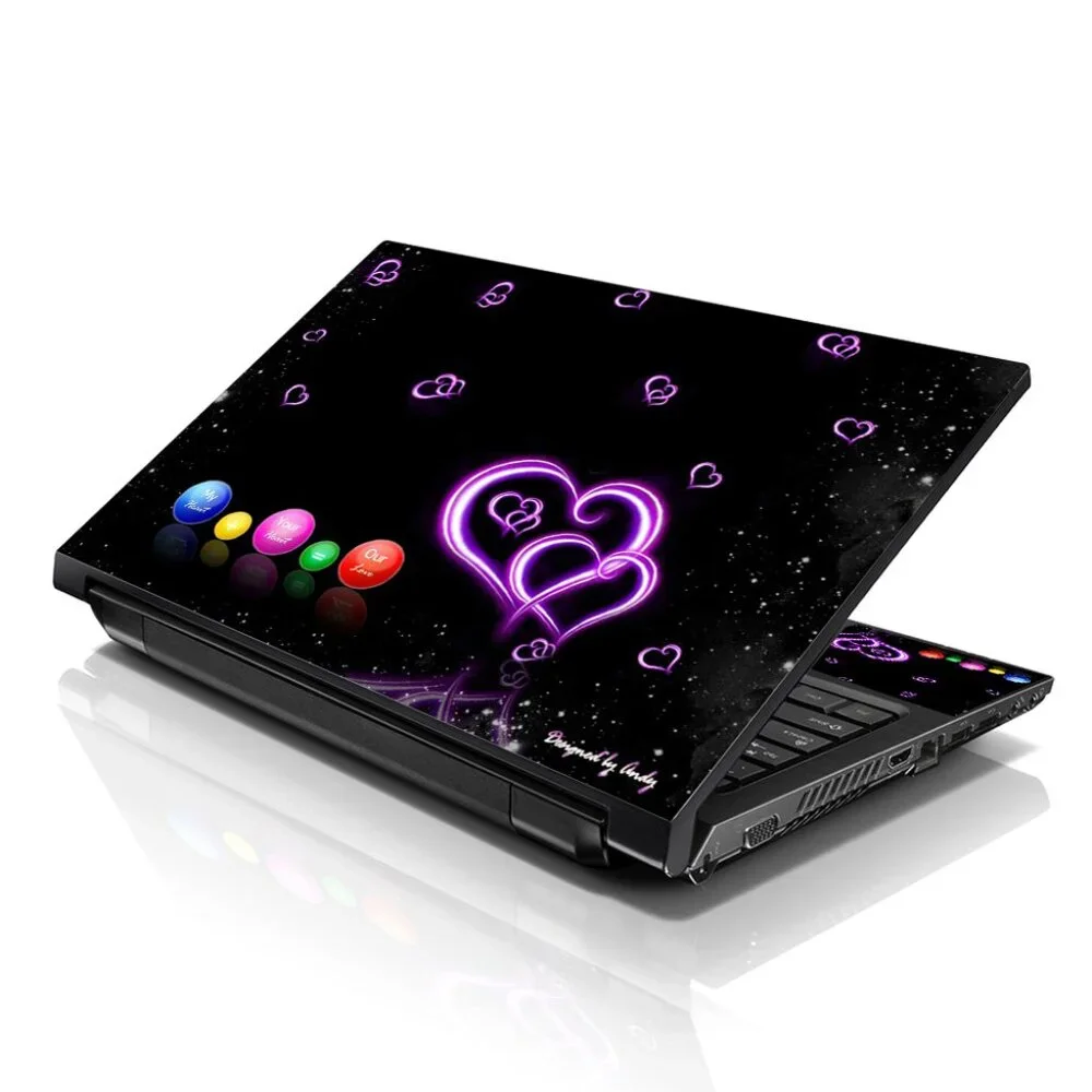 LSS 15.6 & 17.3 Inches Laptop Notebook Skin Sticker Decal - Hearts